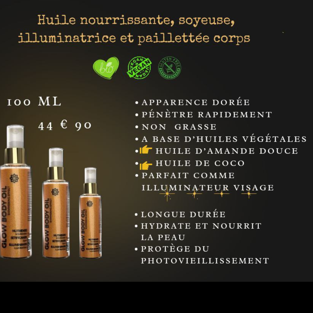 GLOW BODY OIL - Huile soyeuse, illuminatrice et pailletée